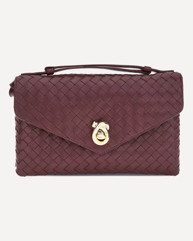 Bottega Veneta Knot Lock Shoulder Bag Female Bordeaux