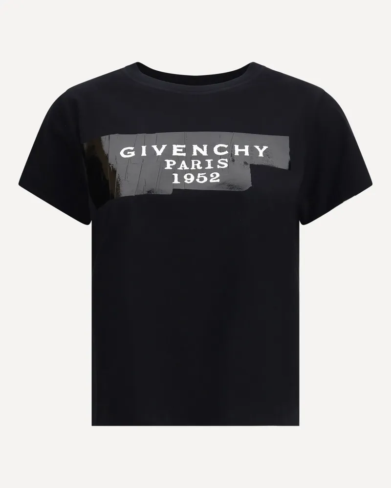 Givenchy Cotton T-shirt with print black givenchy tape Female Black