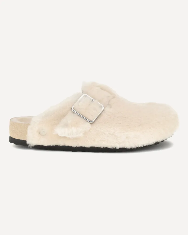Birkenstock Boston Shearling Mules Female Cream