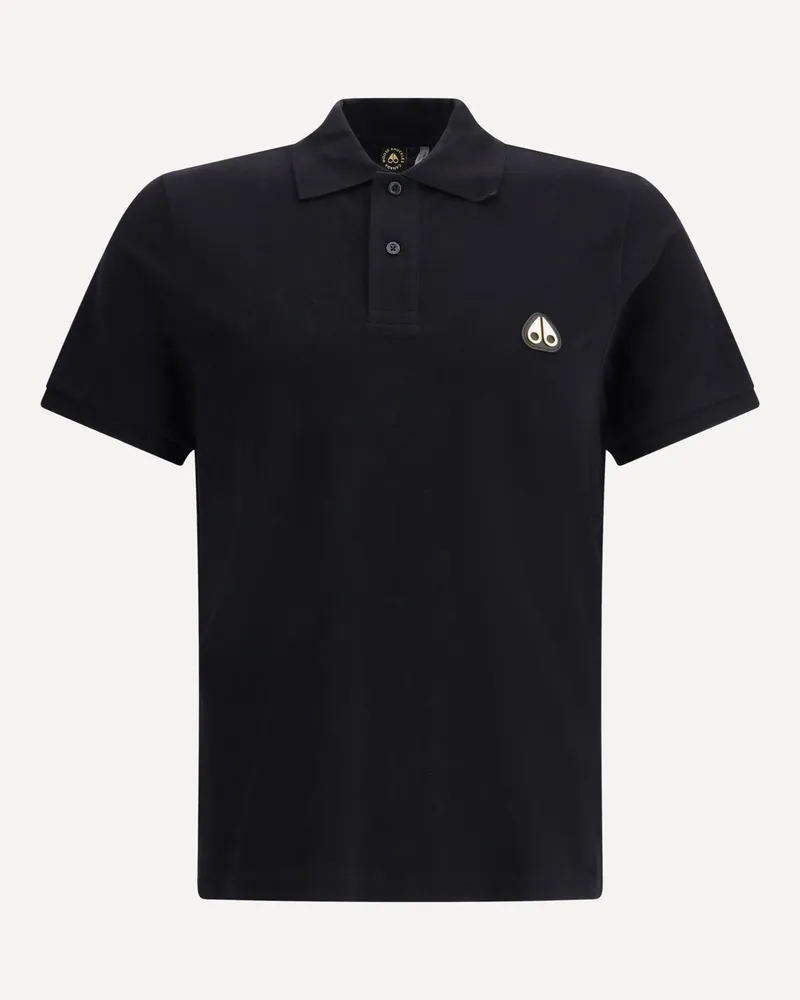 Moose Knuckles Everett Gold Polo Shirt Male Black