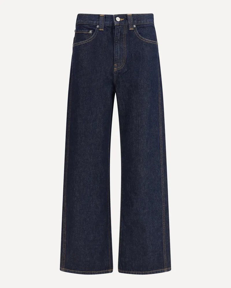 KHAITE Bonnie high-waisted wide-leg jeans Female Blue