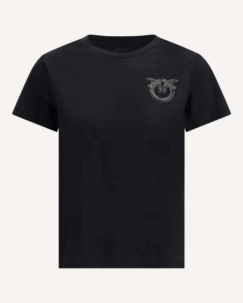 Pinko Eembroidered logo T-Shirt Female Black