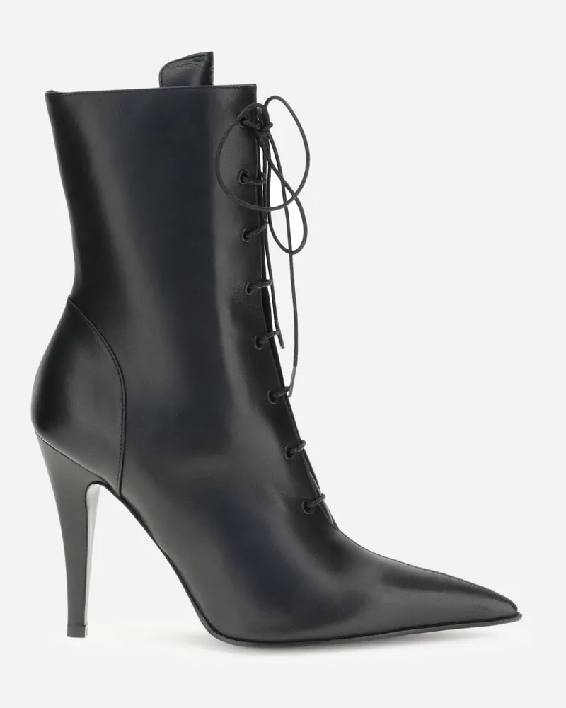 Alexander McQueen Leather Ankle Boots Female Black