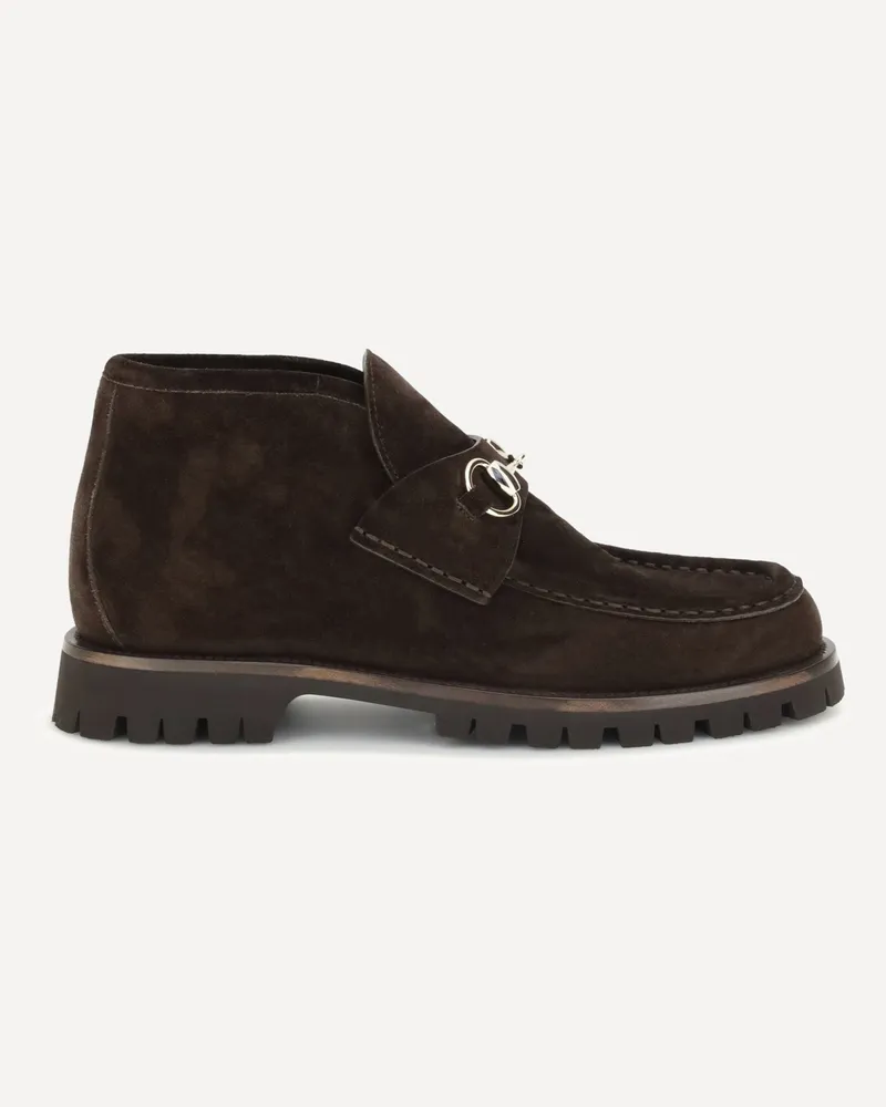 Gucci Horsebit Bootie Female Brown