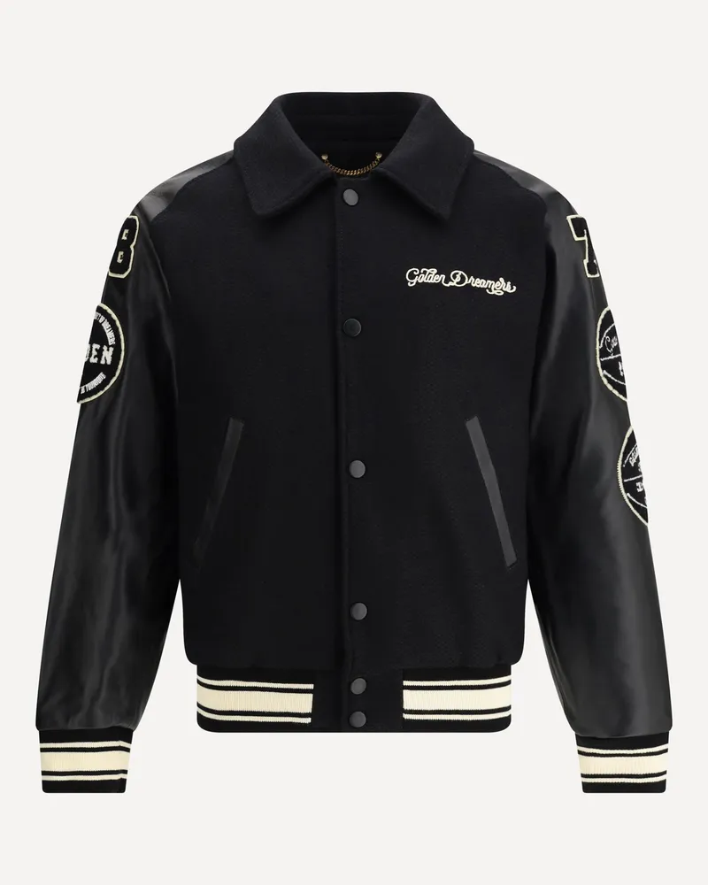 Golden Goose Bomber Jacket in wool Male Black