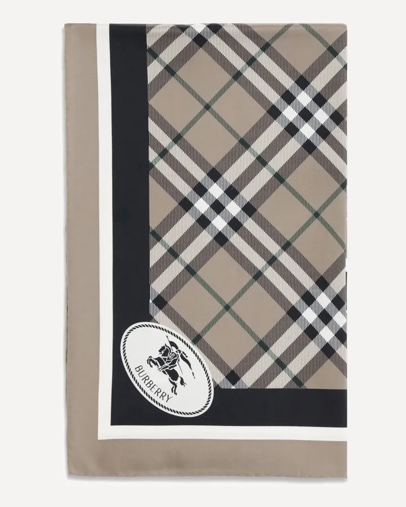 Burberry Silk Scarf Male Beige