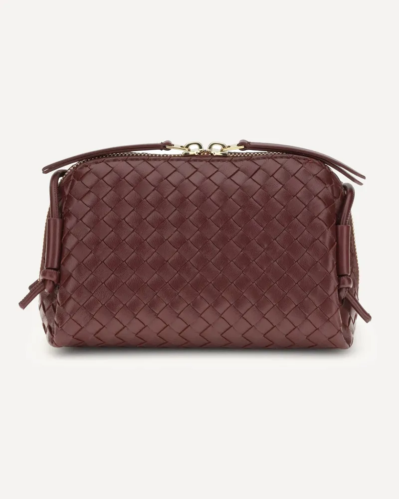 Bottega Veneta Concert Handle Clutch Bag Female Bordeaux
