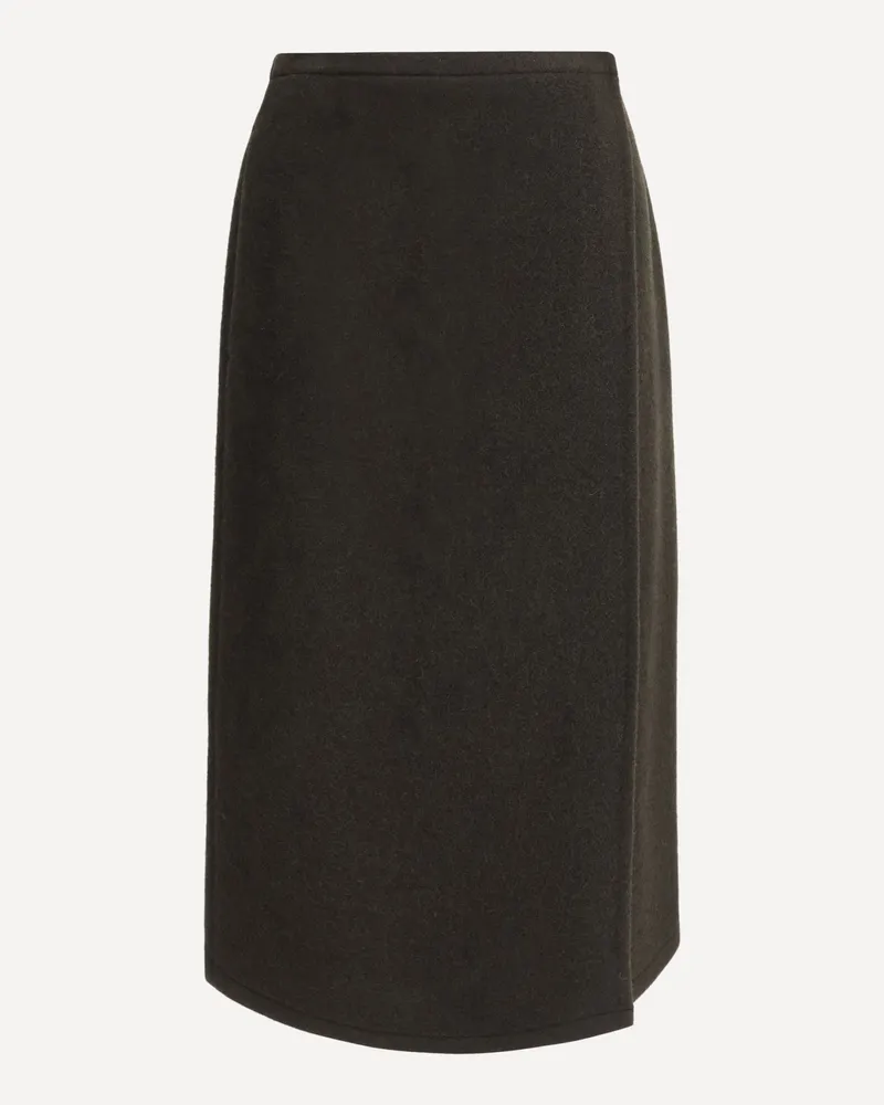 Rier Fleece wrap Skirt in pure Wool Female Green