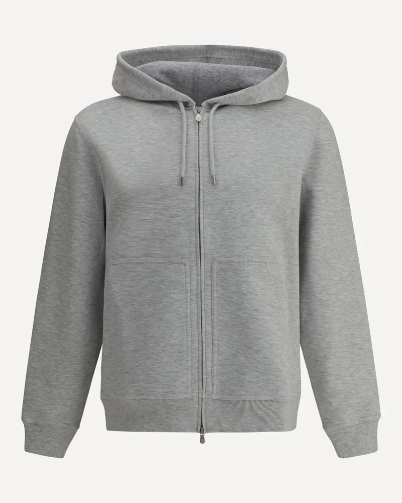 Brunello Cucinelli Monochrome Hoodie Male Grey