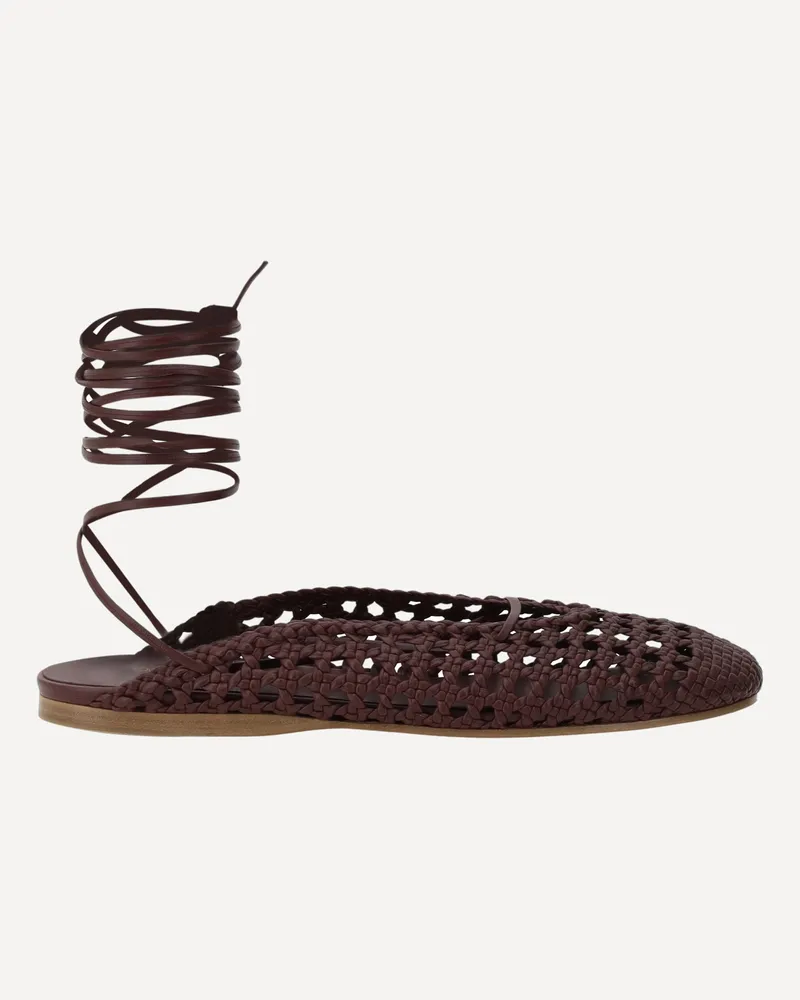 forte_forte FORTE_FORTE Leather net-effect Mules Female Brown