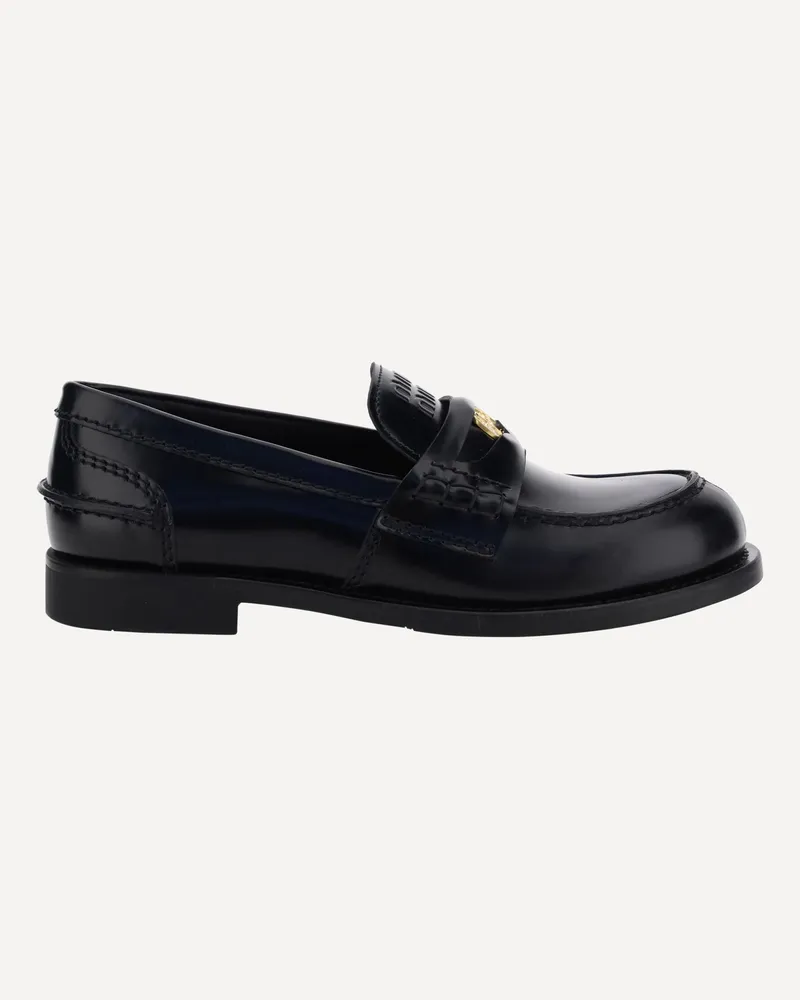 Miu Miu Penny Loafers Female Black