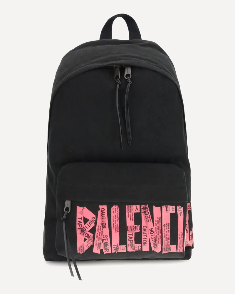 Balenciaga Logoed Explorer Backpack Male Black