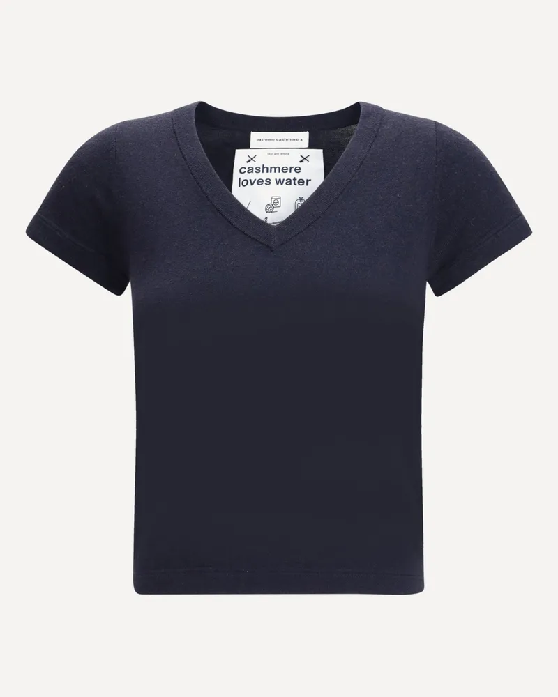 extreme cashmere Knit T-Shirt Female Blue