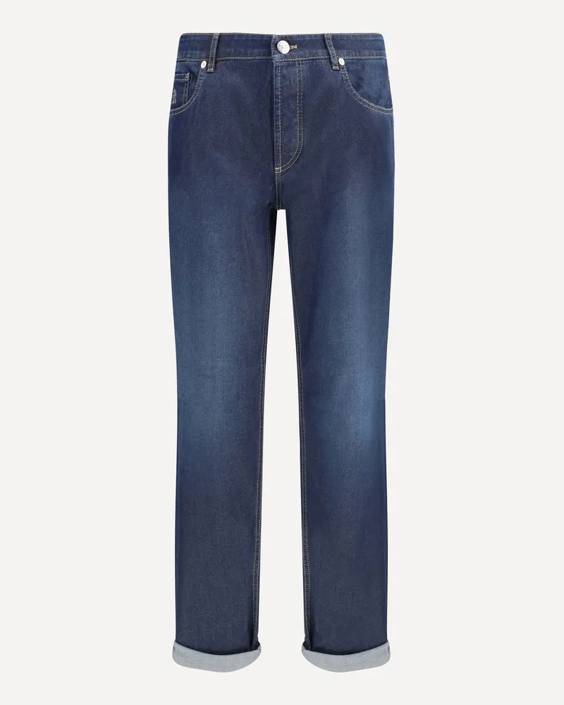 Brunello Cucinelli Traditional fit Jeans Male Blue