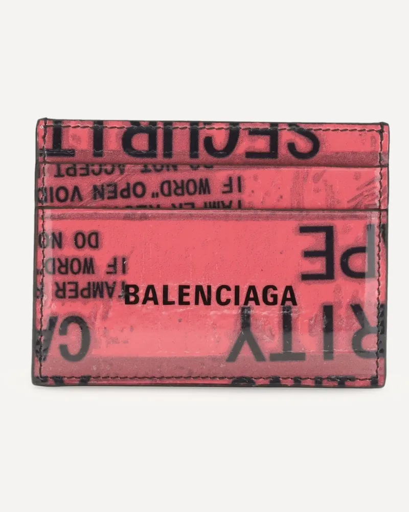 Balenciaga Tape Type Card holder Male Red