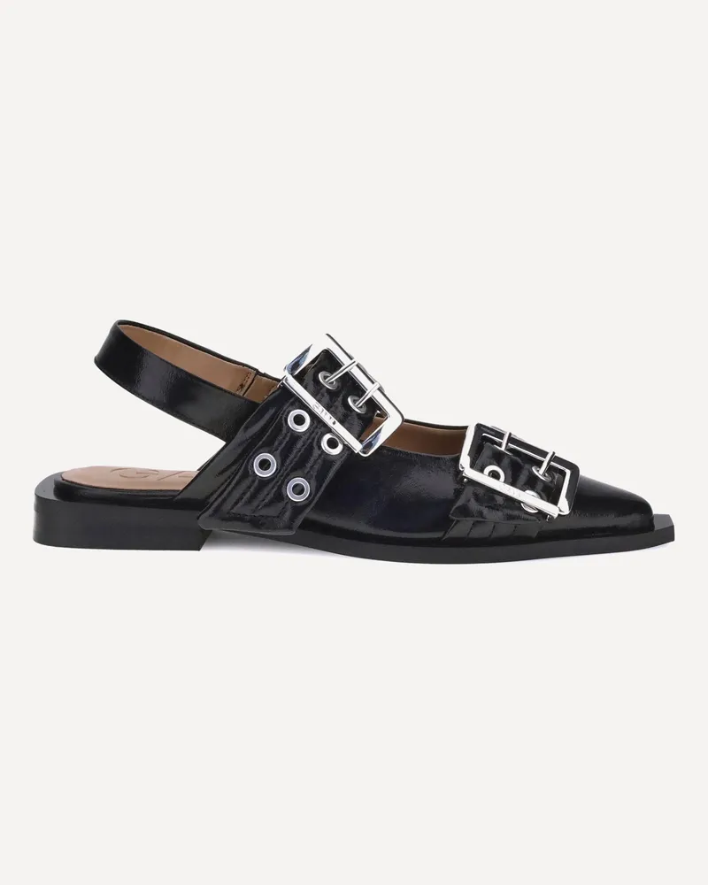 Ganni Ballerinas with straps Female Black
