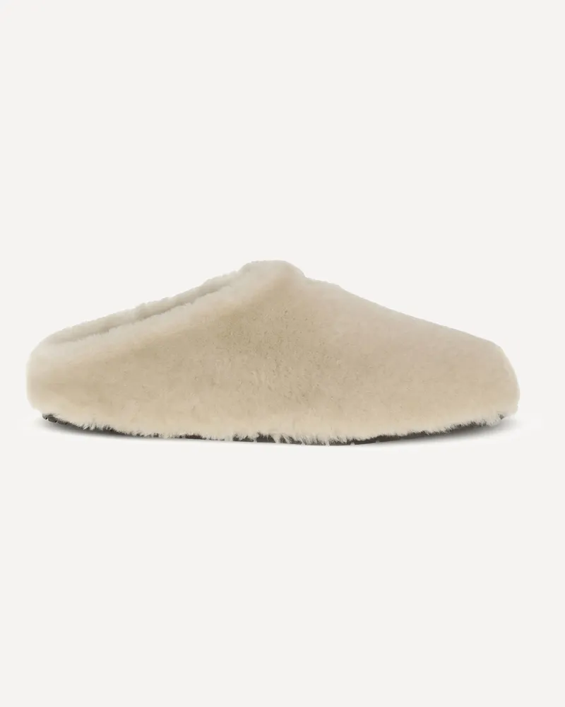 Prada Fur Mules Female Cream