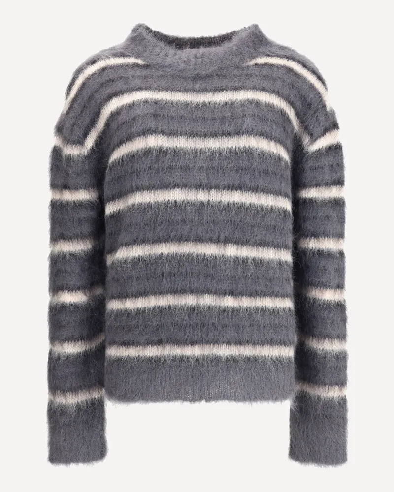 Marni Striped wool mohair Sweater Male Grey