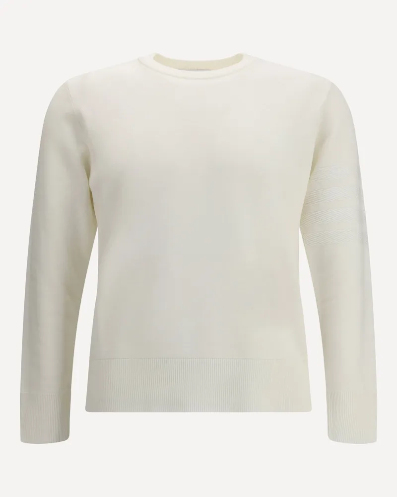 Thom Browne Virgin Wool Sweater Male White