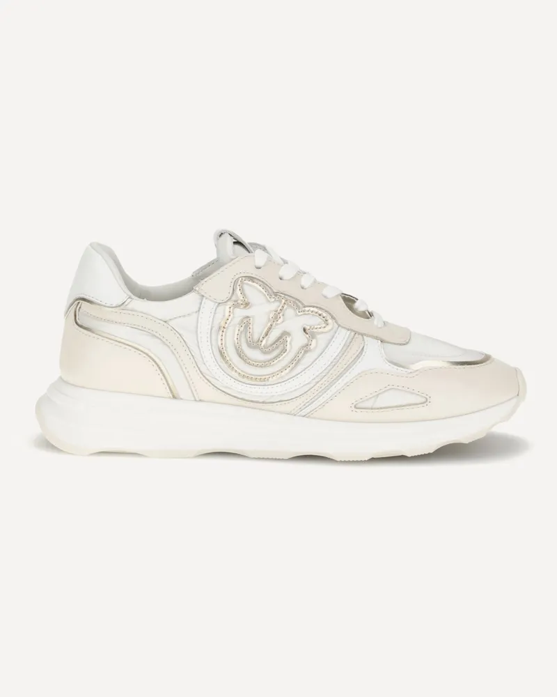 Pinko Suede Zoe Sneakers with logo Female White