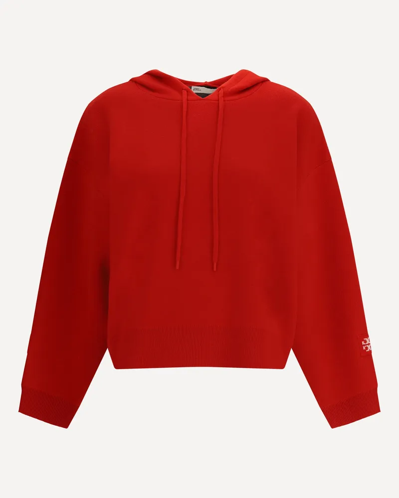Tory Burch Cropped Hoodie Female Red