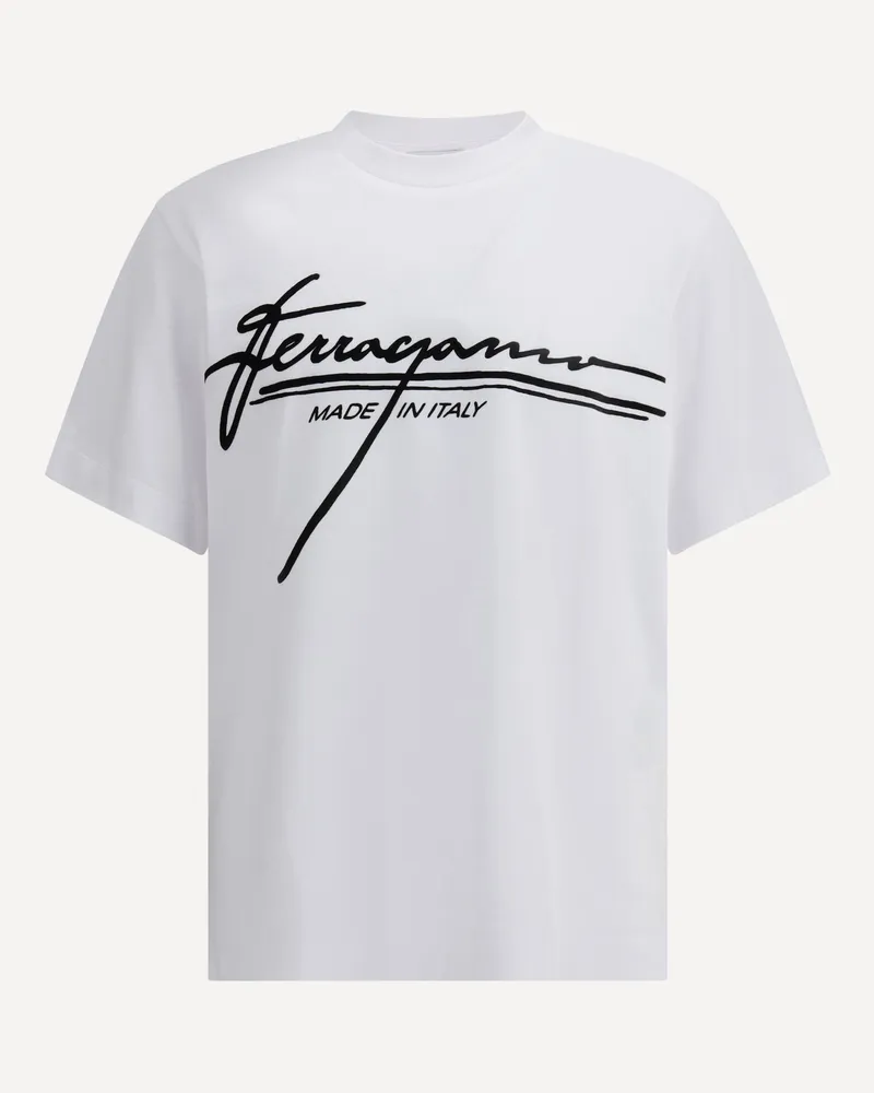 Ferragamo Logoed T-Shirt Male White
