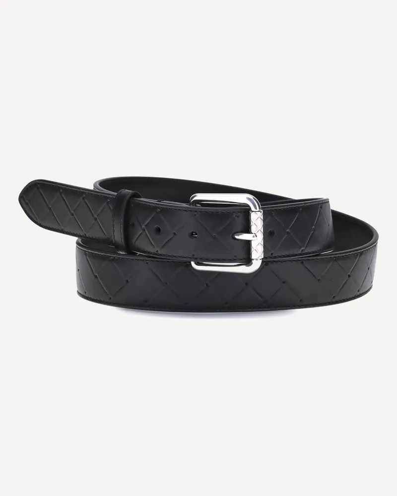 Bottega Veneta Iconic intreccio Belt Male Black