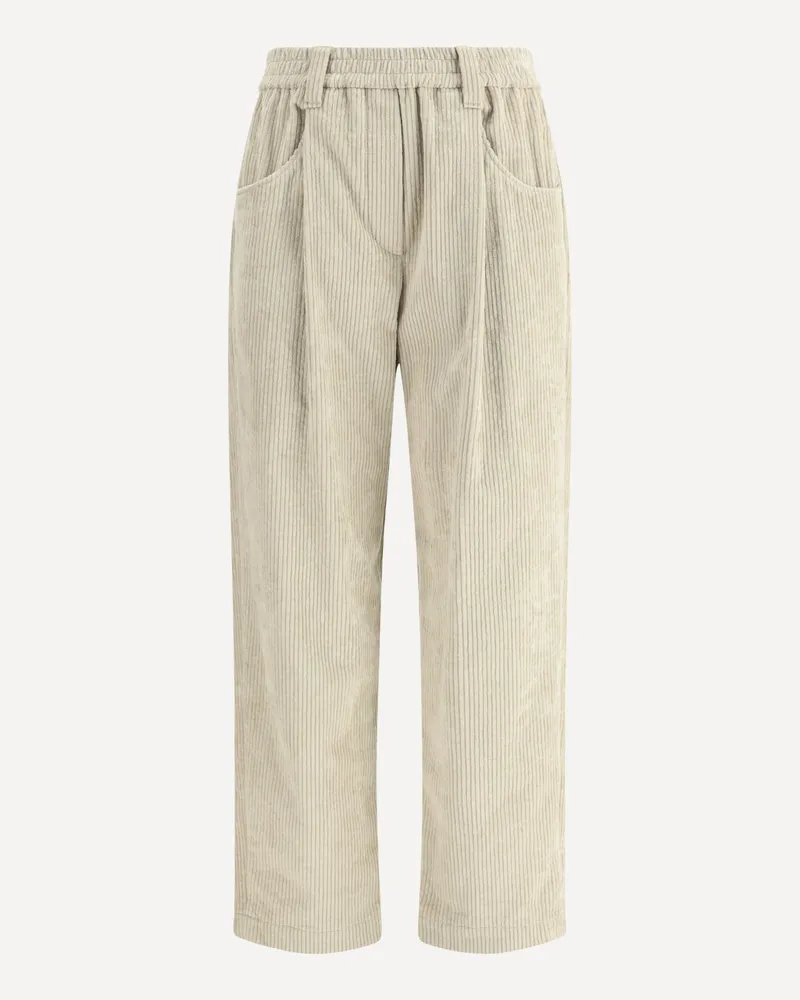 Brunello Cucinelli Velvet Pants Female Beige