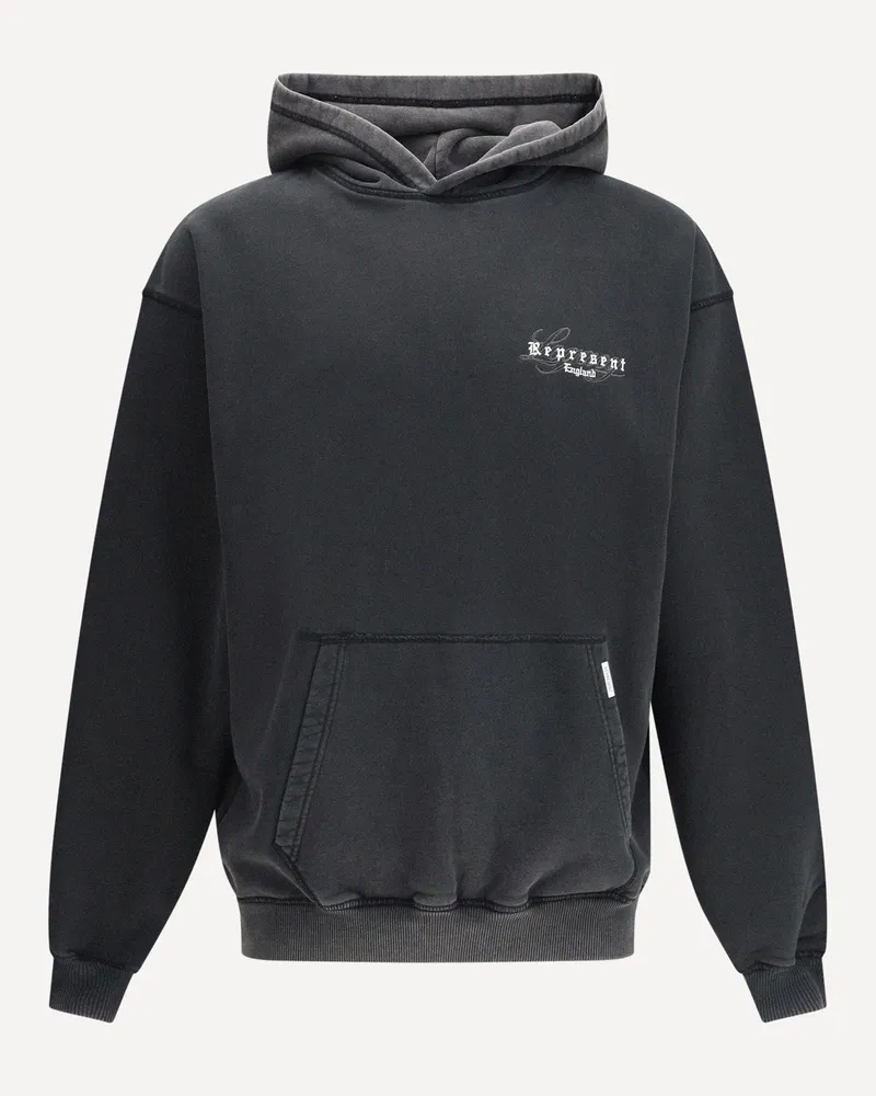REPRESENT Legacy Overprint Hoodie Male Grey
