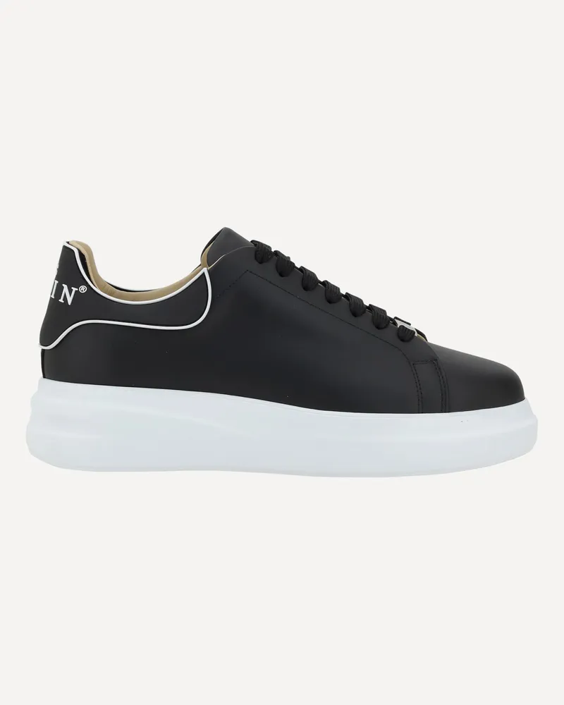 Philipp Plein Leather Sneakers Male Black