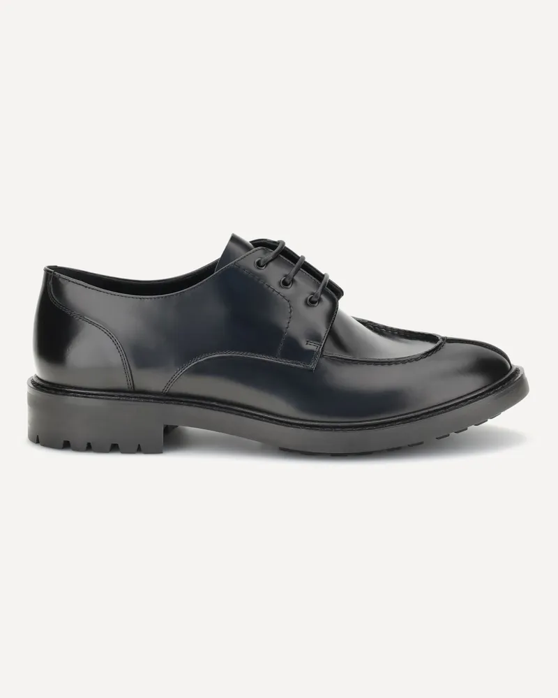Saint Laurent Leather Lace-Ups Male Black