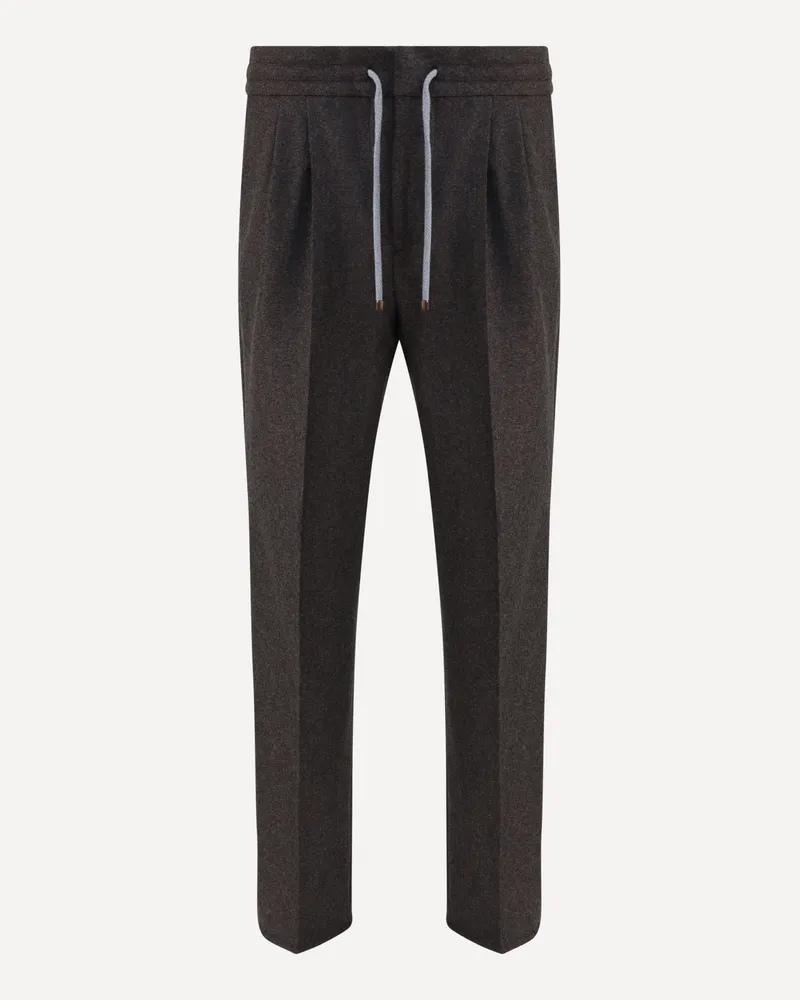 Brunello Cucinelli Virgin wool Pants Male Grey