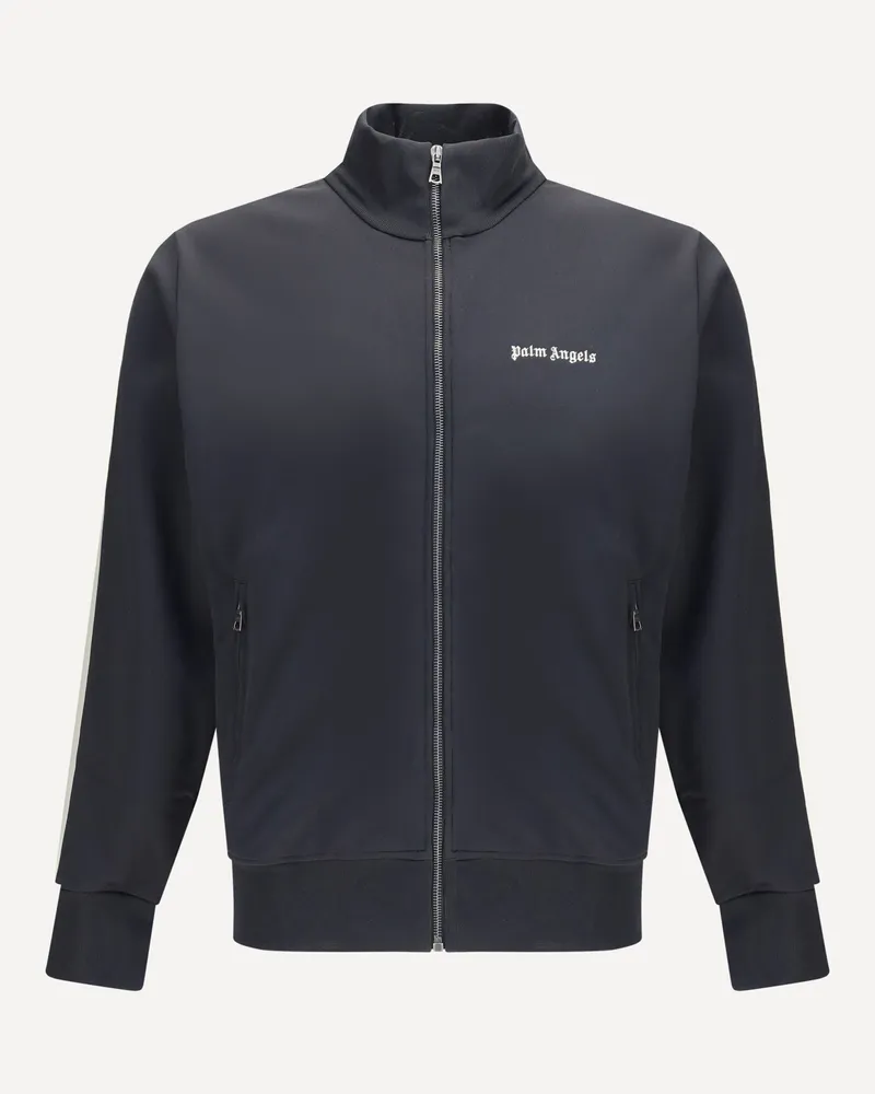 Palm Angels Zip Sweatshirt Male Black