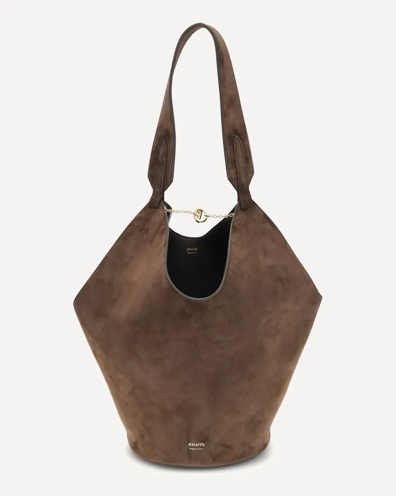 KHAITE Lotus small Shulder Bag Female Brown
