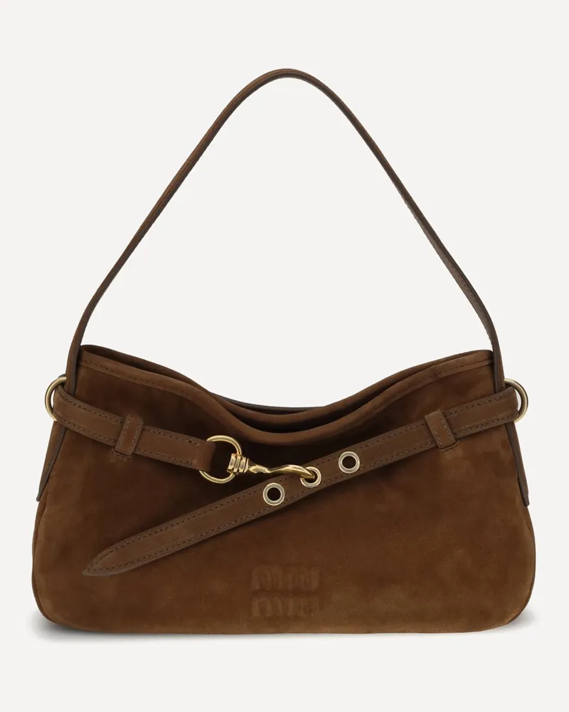 Miu Miu Adventure Shoulder Bag Female Brown
