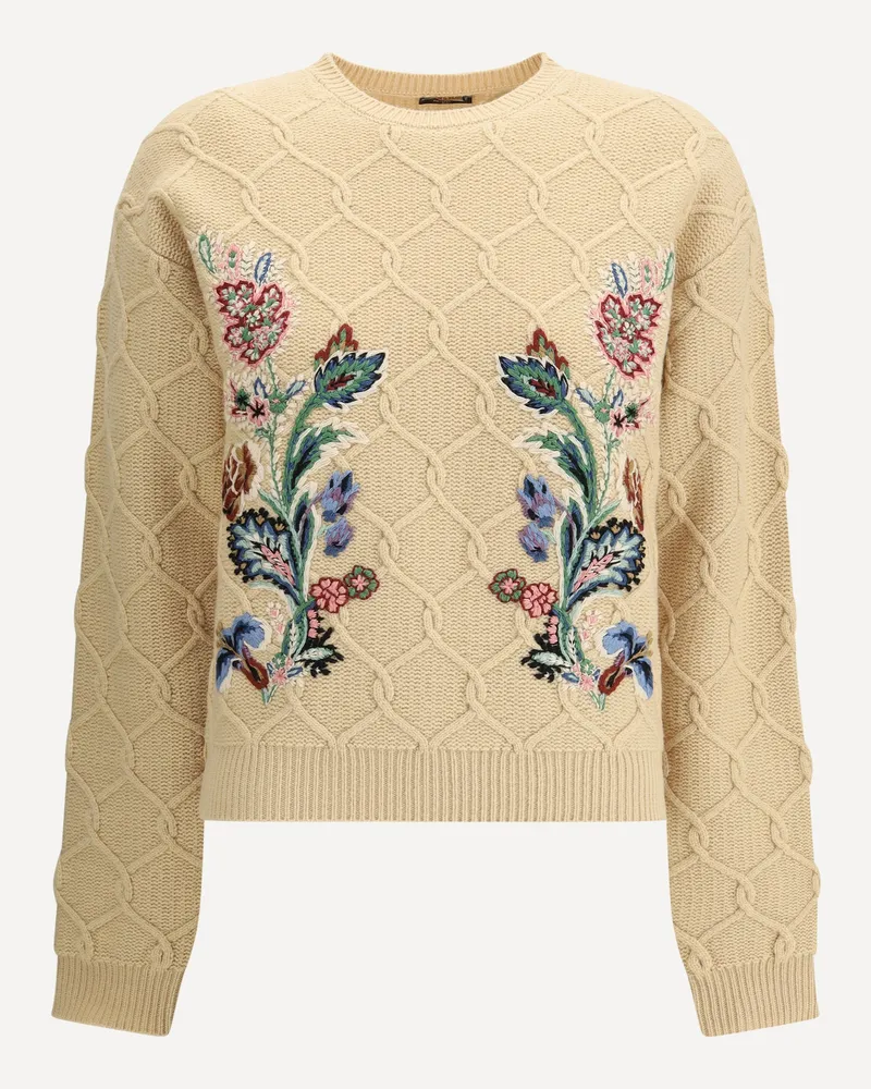 Etro Floral embroidery Sweater Female Beige