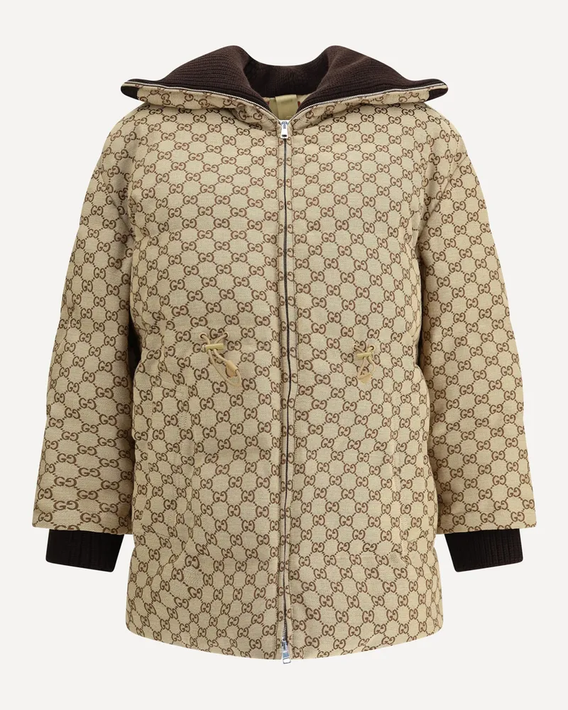 Gucci Fabric Bomber Jacket Female Beige