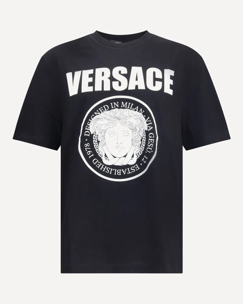 Versace T-Shirt with iconic Medusa head Male Black