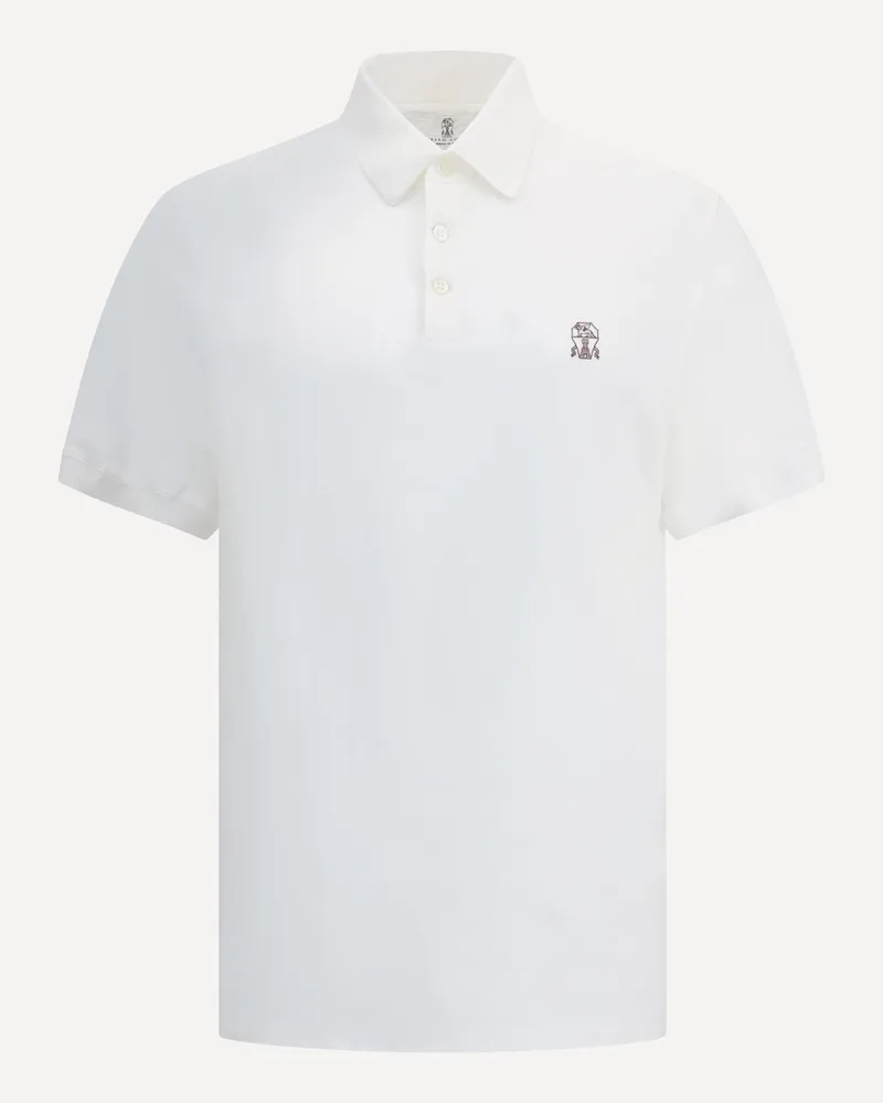 Brunello Cucinelli Logoed Polo Shirt Male White