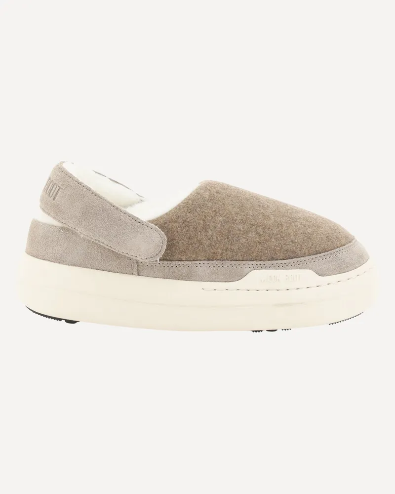 Moon Boot Furry Mules Female Beige