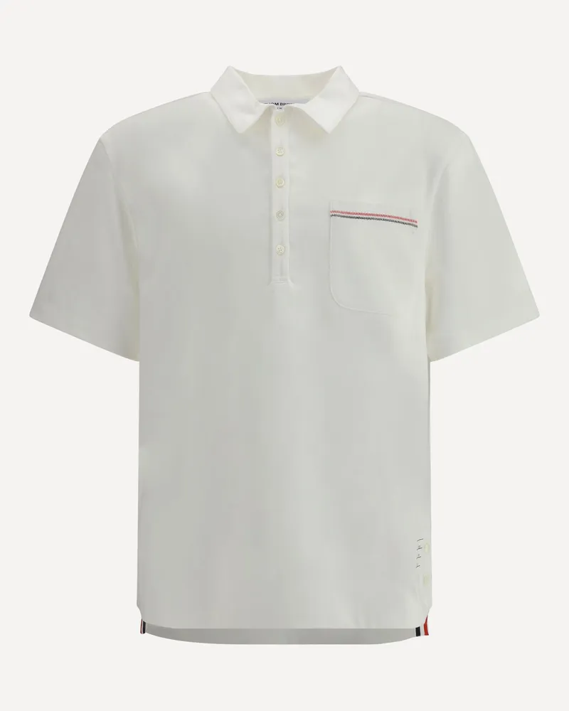 Thom Browne Jersey polo Shirt Male White