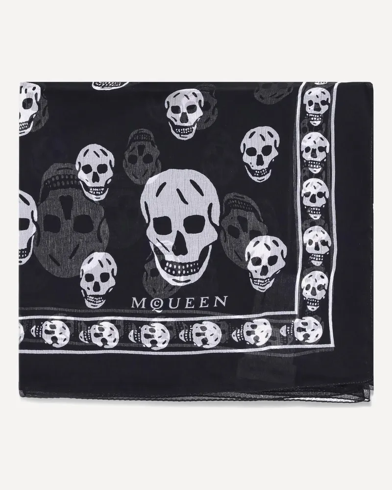 Alexander McQueen Silk Skull Scarf Female Black