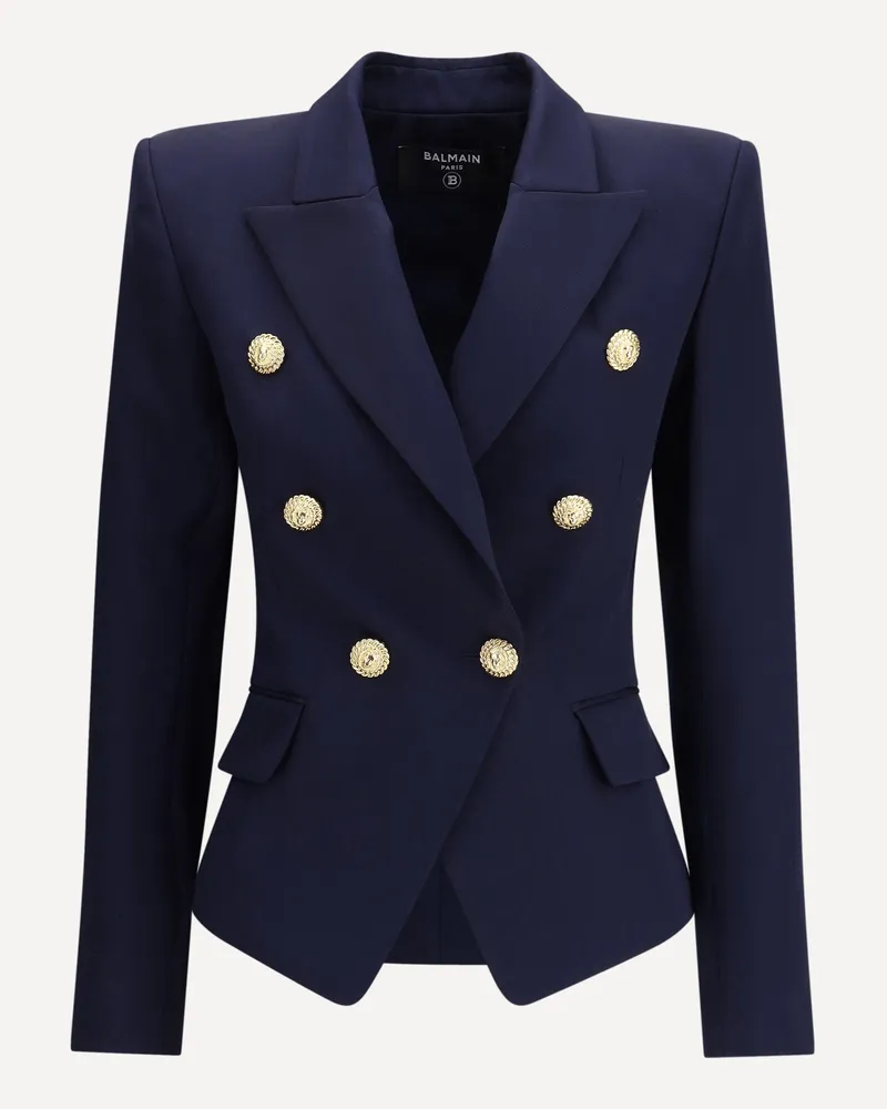 Balmain Double-breasted Blazer Female Blue
