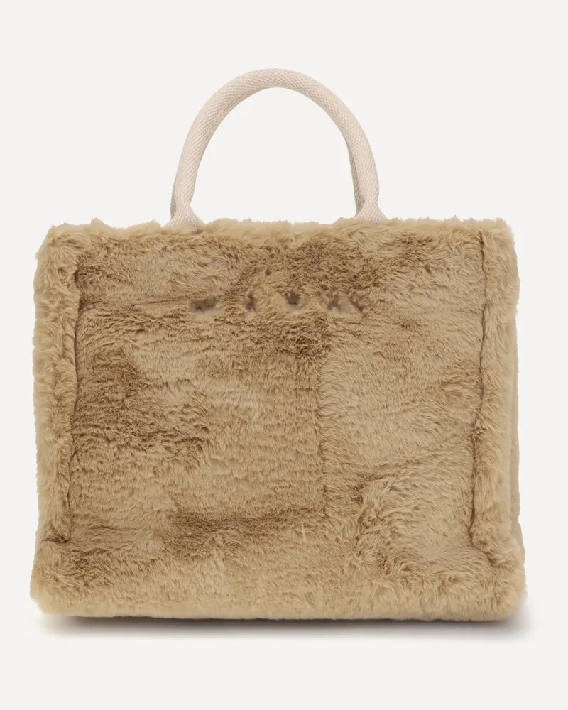 Marni Small Basket Tote Bag Female Beige