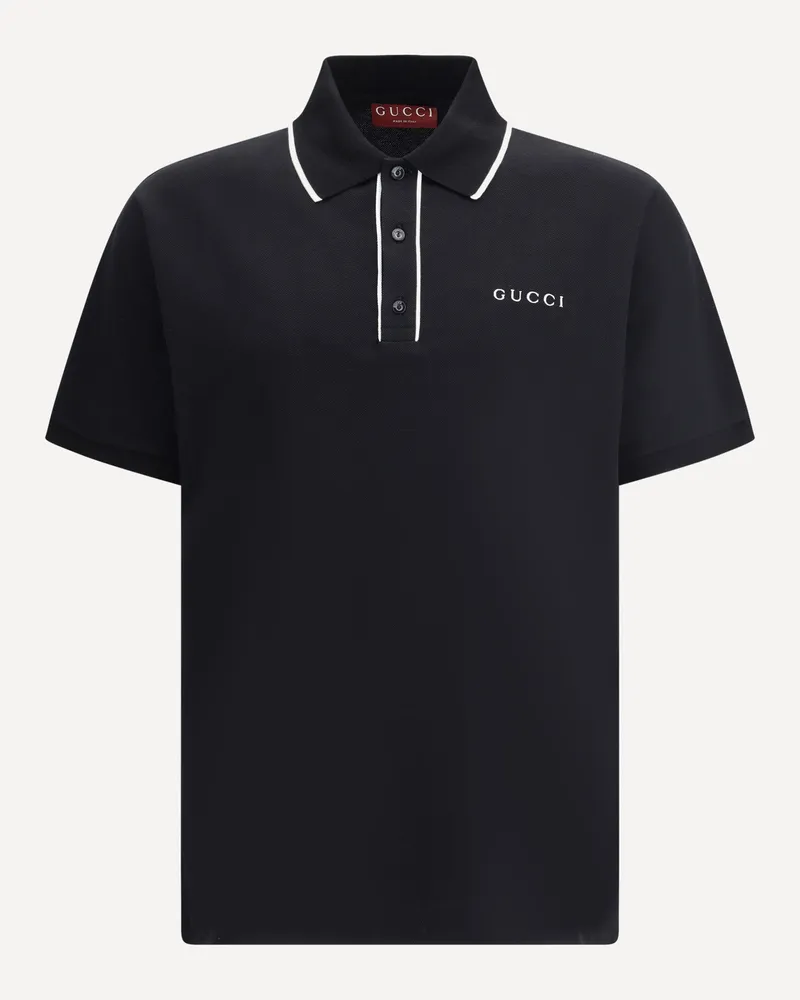 Gucci Logoed Polo Shirt Male Black