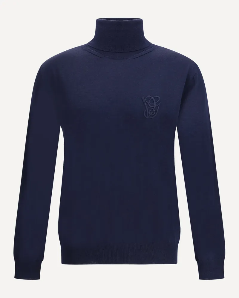 Valentino Garavani Virgin wool turtleneck Sweater Male Blue