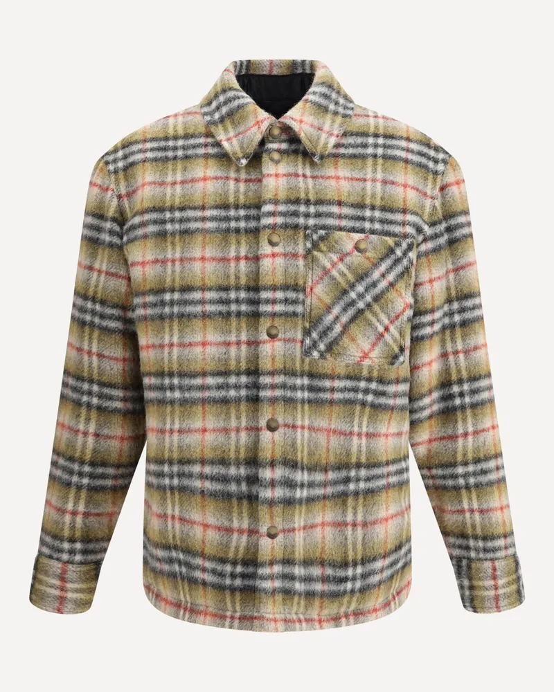 Burberry Check wool Jacket Male Multicolour