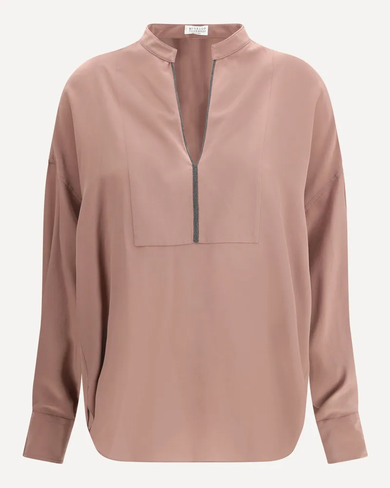 Brunello Cucinelli Silk Blouse Female Pink