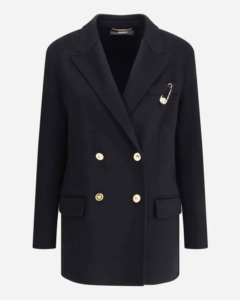 Versace Wool and cachemire Double-breasted Coat Female Black