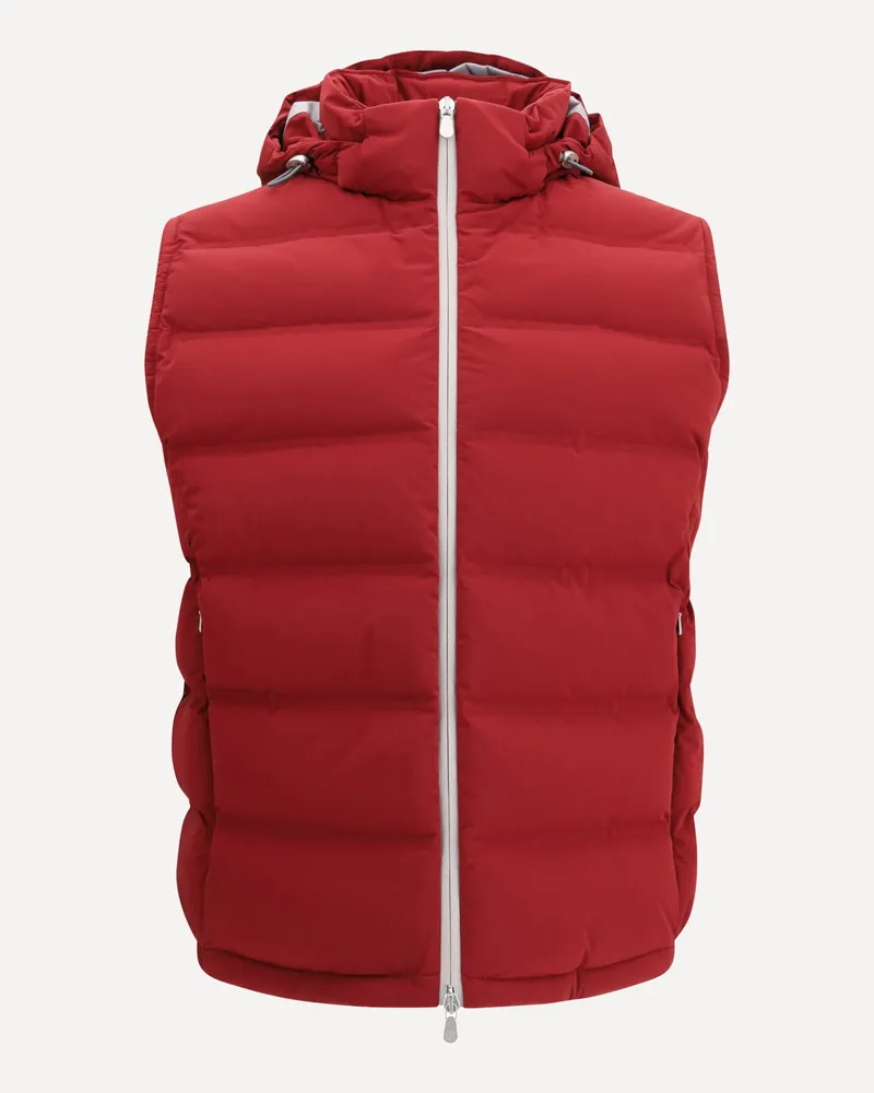 Brunello Cucinelli Down Vest Male Red